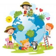 Planeta Ziemia - obrazek z dziećmi