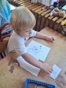 ilustracja do wpisu 
"Jeż" - praca plastyczna 🦔