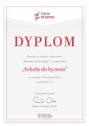 ilustracja do wpisu 
Dyplom - "Szkoła do hymnu"