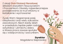 ilustracja do wpisu 
Życzenia z okazji Dnia Edukacji Narodowej